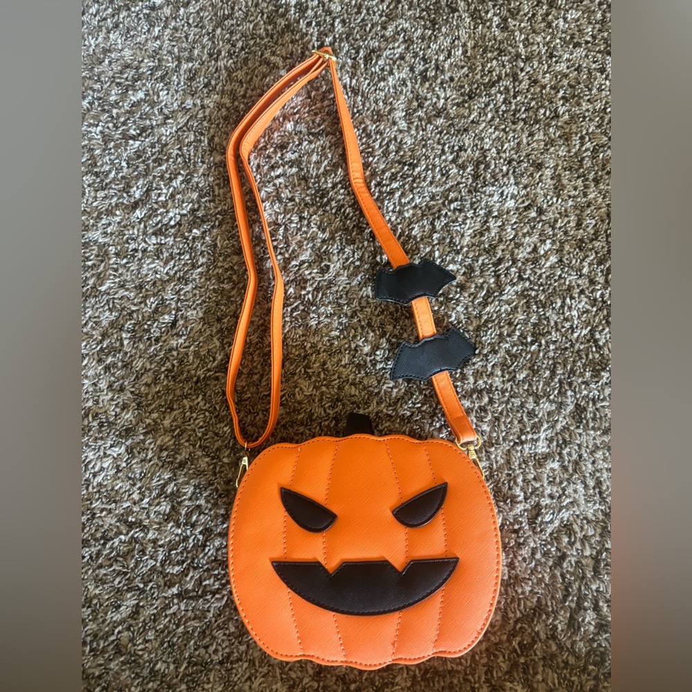 Orange Pumpkin Crossbody Bag